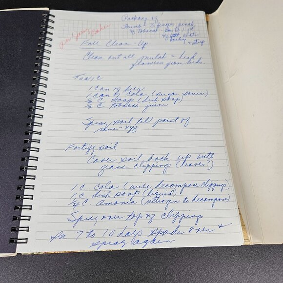 Spiral Garden Notebook Journal Diary Written Notes Blank Grid PRUPA 96 World Map - Picture 3 of 11